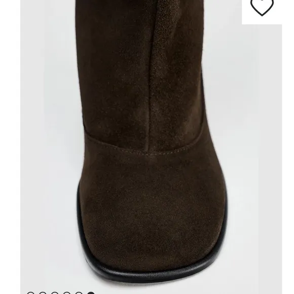 NWT ZARA 100% COW LEATHER WIDE SHAFT SUEDE SIZE 6🚨PRICE FIXED NON DISCOUNT