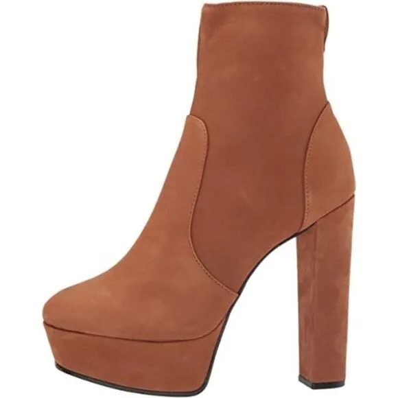 NWT Schutz Tan Platform Booties Boots