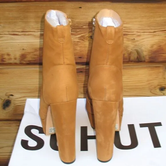NWT Schutz Tan Platform Booties Boots