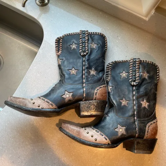 Old Gringo Black/Brown Boots w/Stars