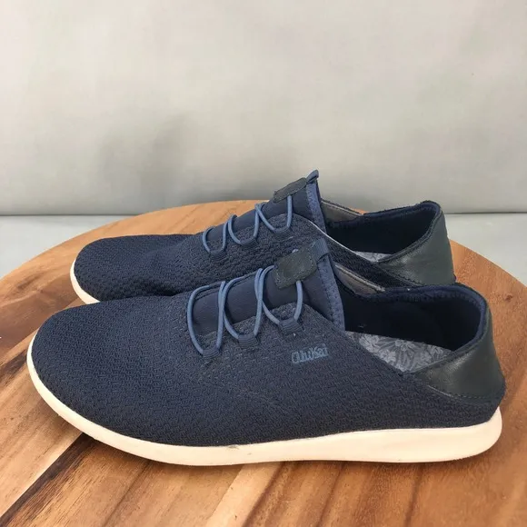 OluKai Alapa Li Sneakers Mens 8 Slip On Navy Blue Comfort Shoes