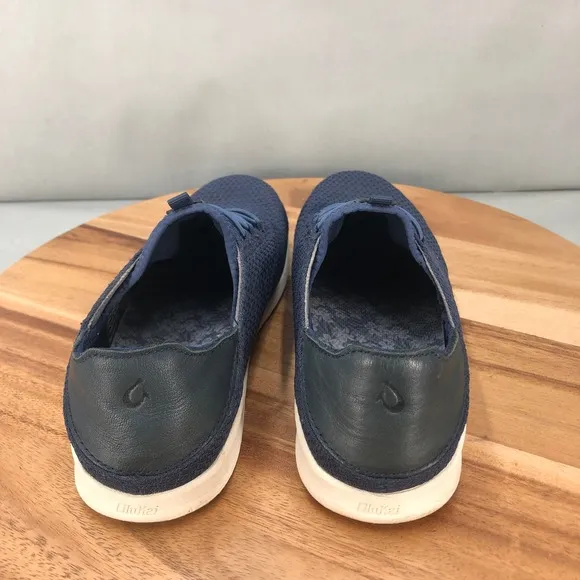 OluKai Alapa Li Sneakers Mens 8 Slip On Navy Blue Comfort Shoes