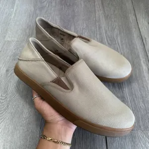 Olukai Brown Leather Slip On Loafers KAHU Men's Drop Heel Shoes Size 10.5 US