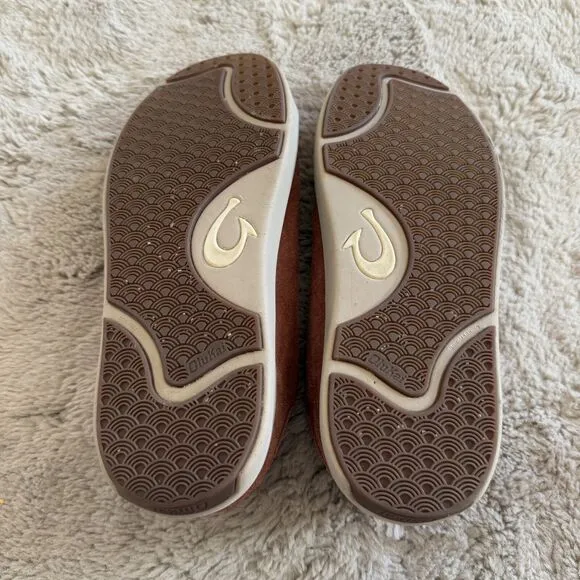 Olukai 'Lae'ahi El'kala' Men's Size 10.5 Suede Sneakers Beach Comfort