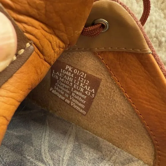 Olukai 'Lae'ahi El'kala' Men's Size 10.5 Suede Sneakers Beach Comfort