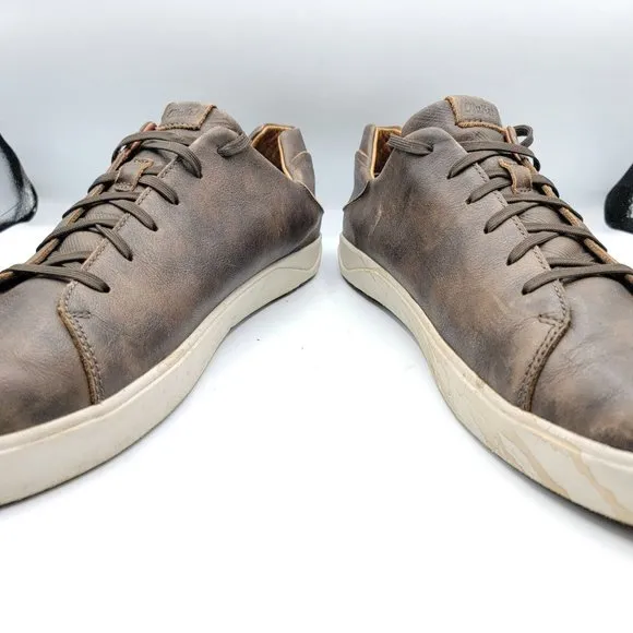 OluKai Lae'Ahi Li 'Ili Mens 13 Dark Brown Casual Leather Sneakers - 10455-6363