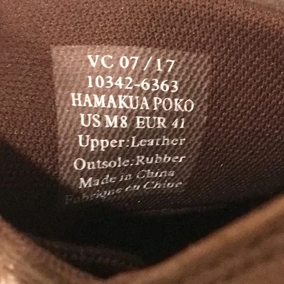 OLUKAI Leather Shoes Mens 8 Brown Dark Wood Hamakua Poko Comfort Casual Oxford