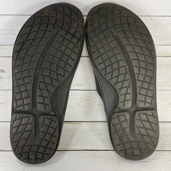 Oofos Ooahh Slide Sandals Mens Size 10 Black Comfort Recovery Shoes, Womens 12