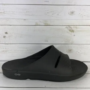 Oofos Ooahh Slide Sandals Mens Size 10 Black Comfort Recovery Shoes, Womens 12