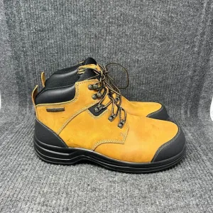 Orthofeet Granite Steel Toe Non Slip Work Boots Orthopedic Brown Leather 13 WIDE