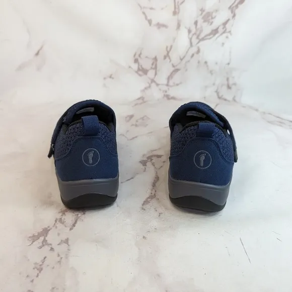 Orthofeet Women Size 8.5 B Quincy Blue Knit Stretch Slip On Casual Sneaker Shoes