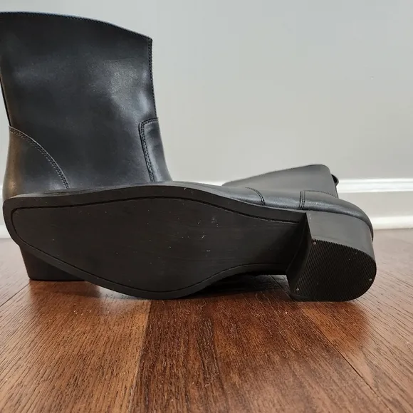 OSSTONE Dress Boot for Men Leather Chukka Designer Calfskin Boots JY002 Black 12