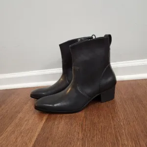 OSSTONE Dress Boot for Men Leather Chukka Designer Calfskin Boots JY002 Black 12