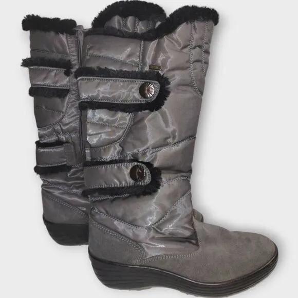 Pajar | Shoes | Pajar Carmin Tall Boots | Waterproof Faux Fur Sz 8.5 Gray Womens
