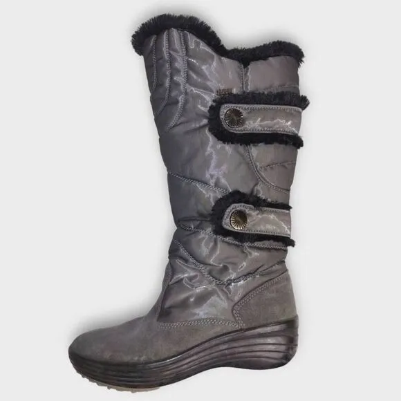 Pajar | Shoes | Pajar Carmin Tall Boots | Waterproof Faux Fur Sz 8.5 Gray Womens