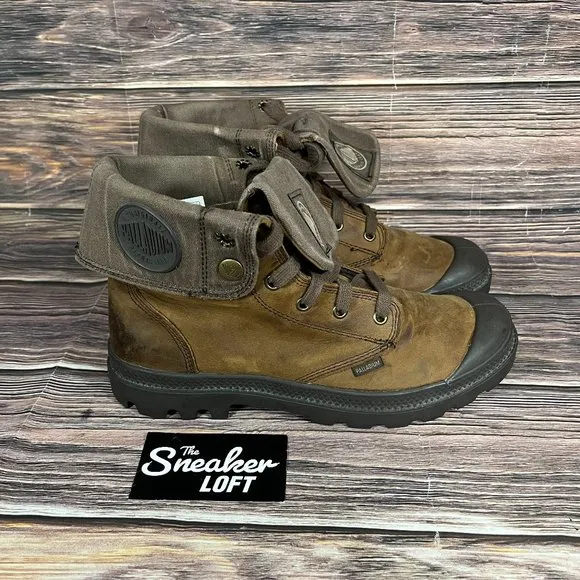 Palladium Men's Baggy‎ Leather Fold Over Lace Up Boots