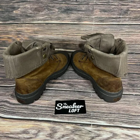 Palladium Men's Baggy‎ Leather Fold Over Lace Up Boots