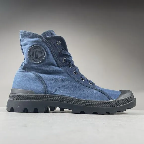 Palladium Pampa M65 Men’s 10.5 Hi Top Navy Blue Canvas Ankle Combat Boots Casual