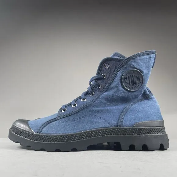 Palladium Pampa M65 Men’s 10.5 Hi Top Navy Blue Canvas Ankle Combat Boots Casual