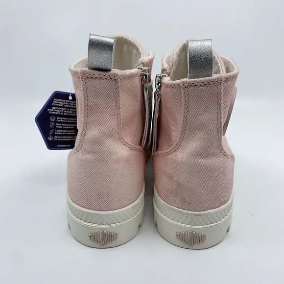 Palladium Pampa Zip Women’s Size 6 Pink White Ankle Boots Shoes 96693-667