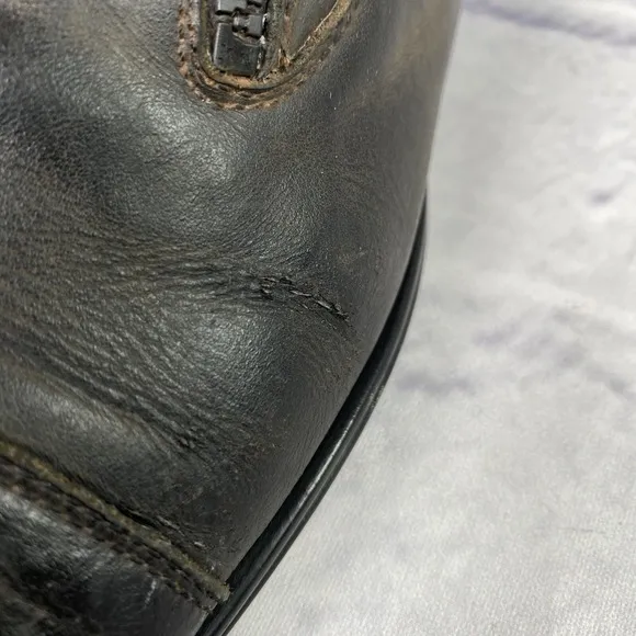 Parlanti Z2 Paddock Boots Size 42 Men 9 Women 11.5 Black Dual Zipper Italy