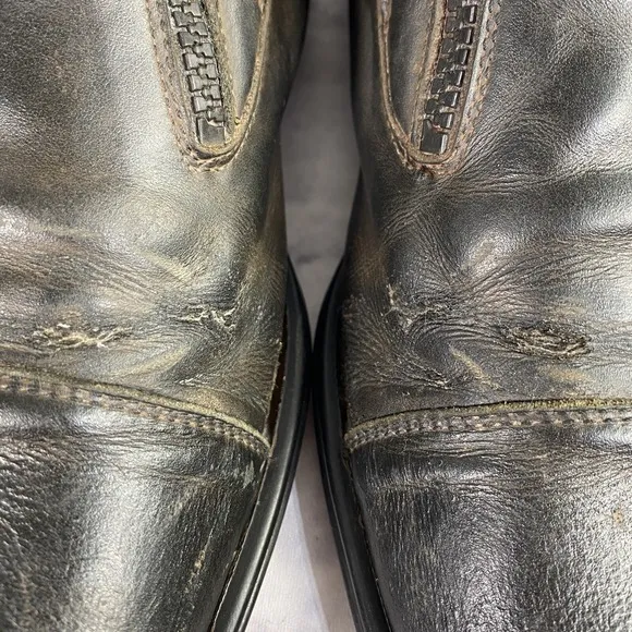 Parlanti Z2 Paddock Boots Size 42 Men 9 Women 11.5 Black Dual Zipper Italy