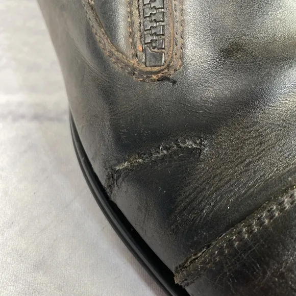 Parlanti Z2 Paddock Boots Size 42 Men 9 Women 11.5 Black Dual Zipper Italy