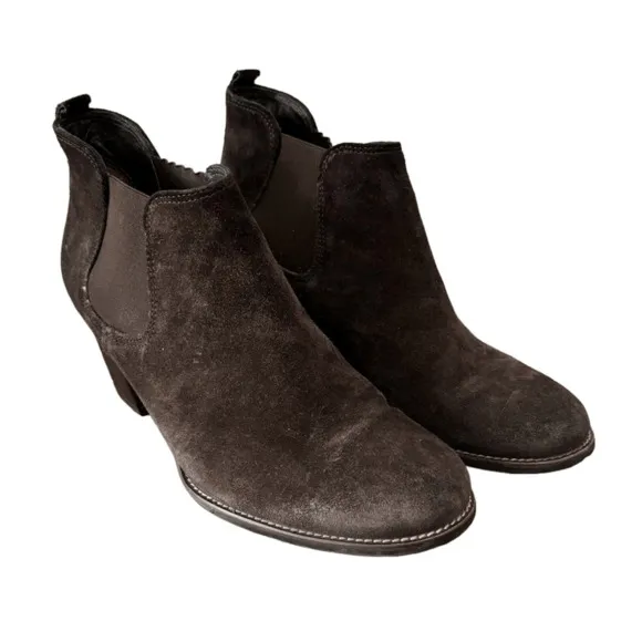 Paul Green Brown Suede Ankle Bootie Slip On Women’s Boots Size 5.5 UK, 8 US, 38.