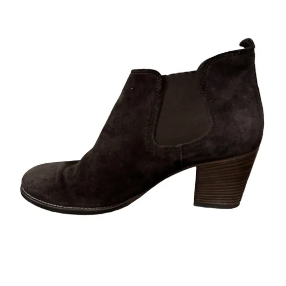 Paul Green Brown Suede Ankle Bootie Slip On Women’s Boots Size 5.5 UK, 8 US, 38.