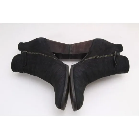 paul green malibu boots booties leather black dual zip womens shoes uk 6 us 8.5