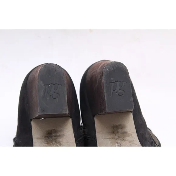 paul green malibu boots booties leather black dual zip womens shoes uk 6 us 8.5