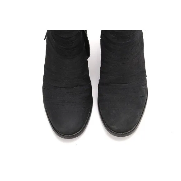 paul green malibu boots booties leather black dual zip womens shoes uk 6 us 8.5