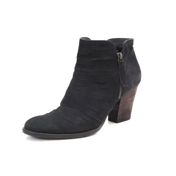 paul green malibu boots booties leather black dual zip womens shoes uk 6 us 8.5