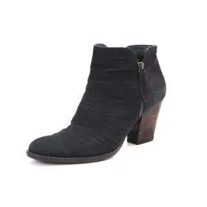 paul green malibu boots booties leather black dual zip womens shoes uk 6 us 8.5