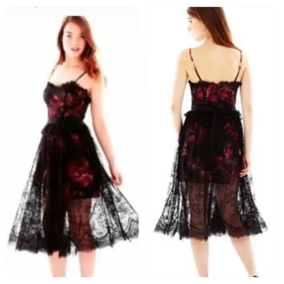 Pearl Georgina Chapman of Marchesa lace cocktail Dress 10
