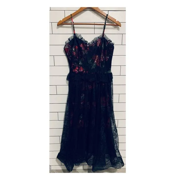 Pearl Georgina Chapman of Marchesa lace cocktail Dress 10