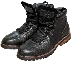 Penguin black leather lace up chukka round toe ankle boots logo  men's size 8
