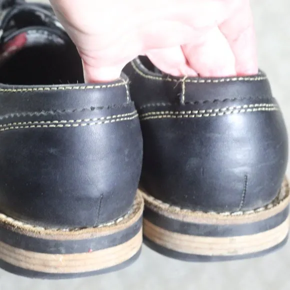 Penguin by Munsingwear Black Oxford Lace Up Dress Loafer