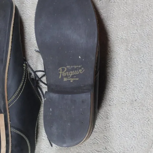 Penguin by Munsingwear Black Oxford Lace Up Dress Loafer