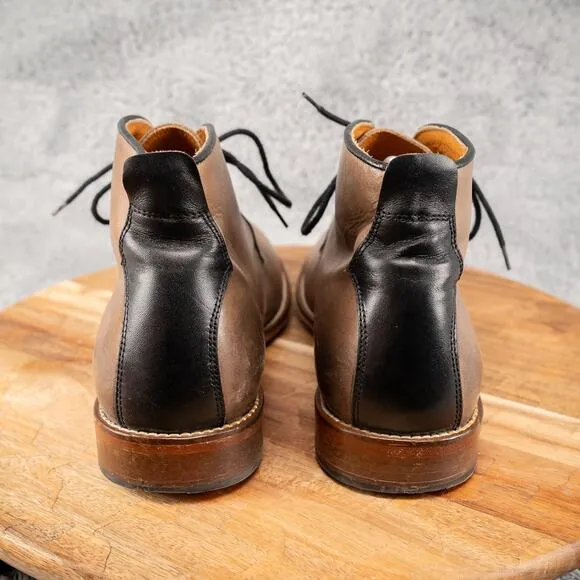 Penny Luck Visionary Falcon Gray Leather Chukka Boots Men's 9