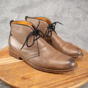 Penny Luck Visionary Falcon Gray Leather Chukka Boots Men's 9