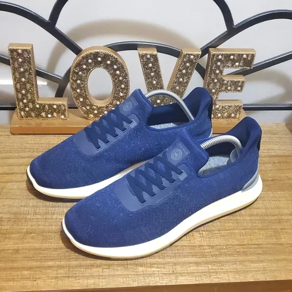 Peter Millar Hyperlight Apollo Men’s Blue Knit Comfort Slip On Sneaker Shoes 10
