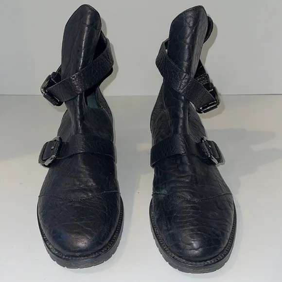 Philosophy di Lorenzo Serafini Cap Toe Open Chelsea Moto Boots Size 6.5 Euro 37