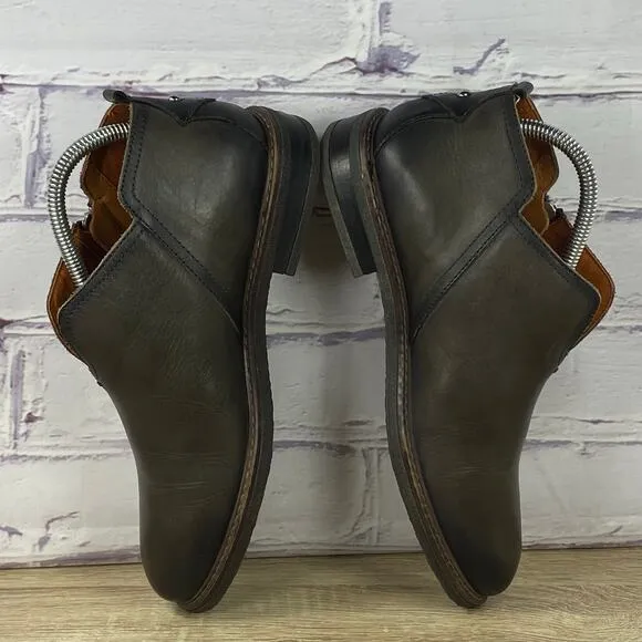 Pikolinos Ordino Brown Leather Ankle Boots Women's EU 39 US 8.5 Gray Zip Bootie