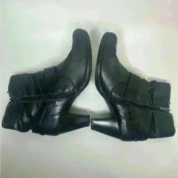 Pikolinos Women’s Verona Black Leather High Heels Side Zip Ankle Booties