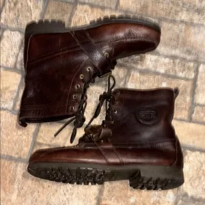 POLO COUNTRY RALPH LAUREN Leather lace up boots men’s size 10D.