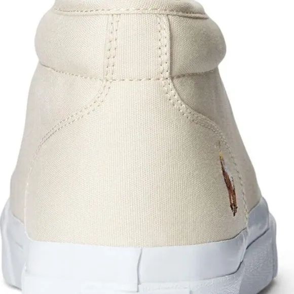 Polo Ralph Lauren Keaton Chukka Sneakers Ecru Cream White Mid-Top Shoes Men’s 10