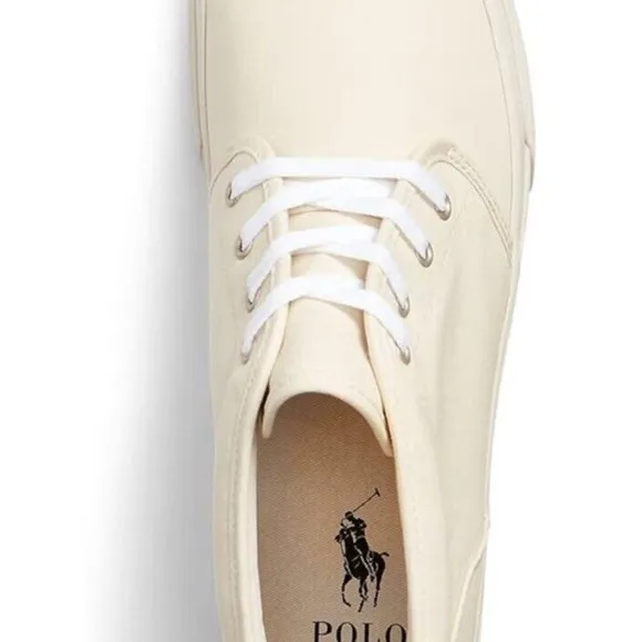 Polo Ralph Lauren Keaton Chukka Sneakers Ecru Cream White Mid-Top Shoes Men’s 10