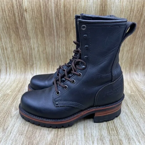 Polo Ralph Lauren Logger Boots Women's Size 6 B Black Shoes Ankle Booties