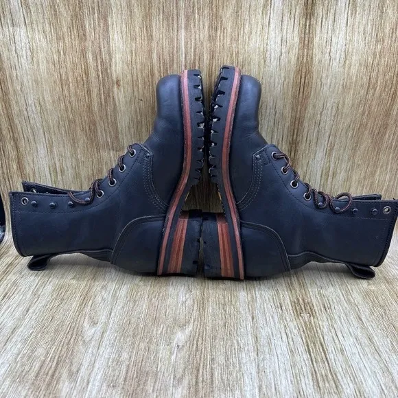 Polo Ralph Lauren Logger Boots Women's Size 6 B Black Shoes Ankle Booties